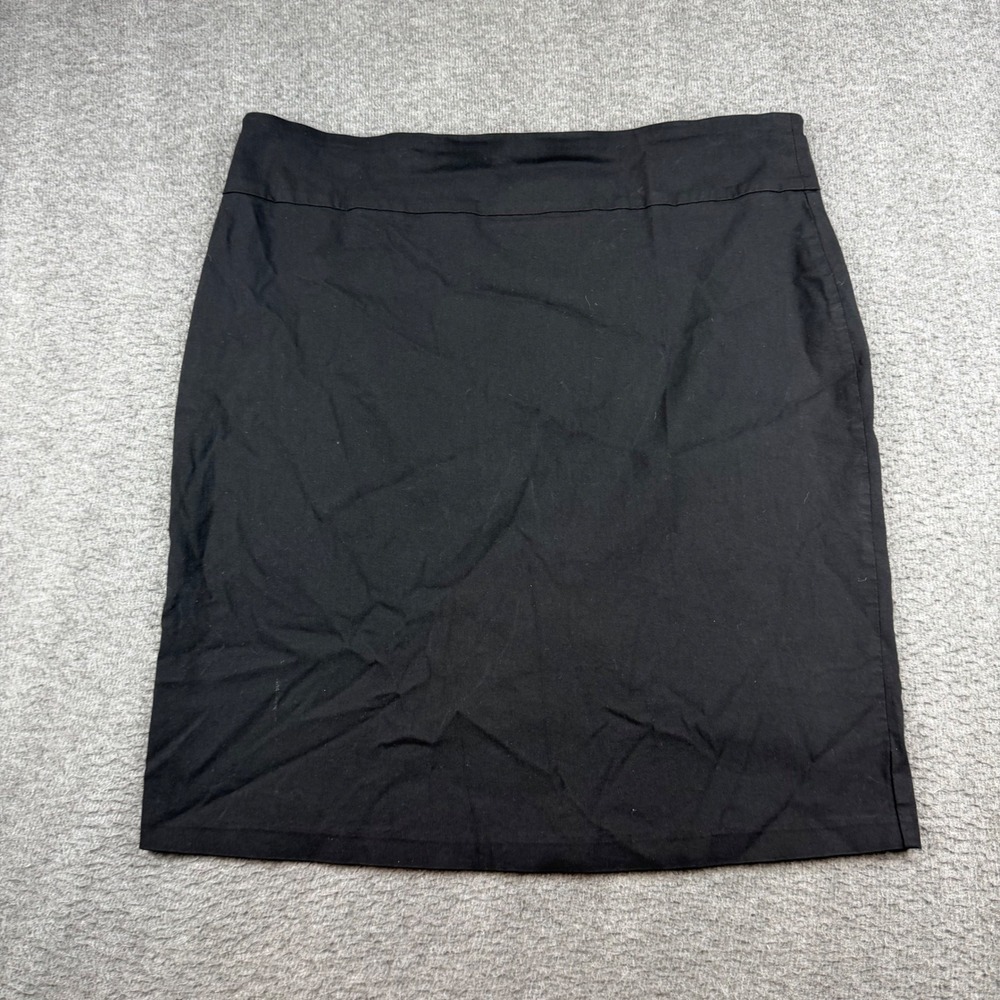 SOHO Pencil Skirt Women's XL Black Stretch Rayon Blend Back Vent Professional